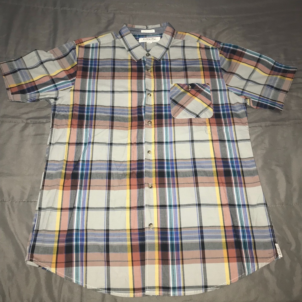 Plaid Button Up Shirt.